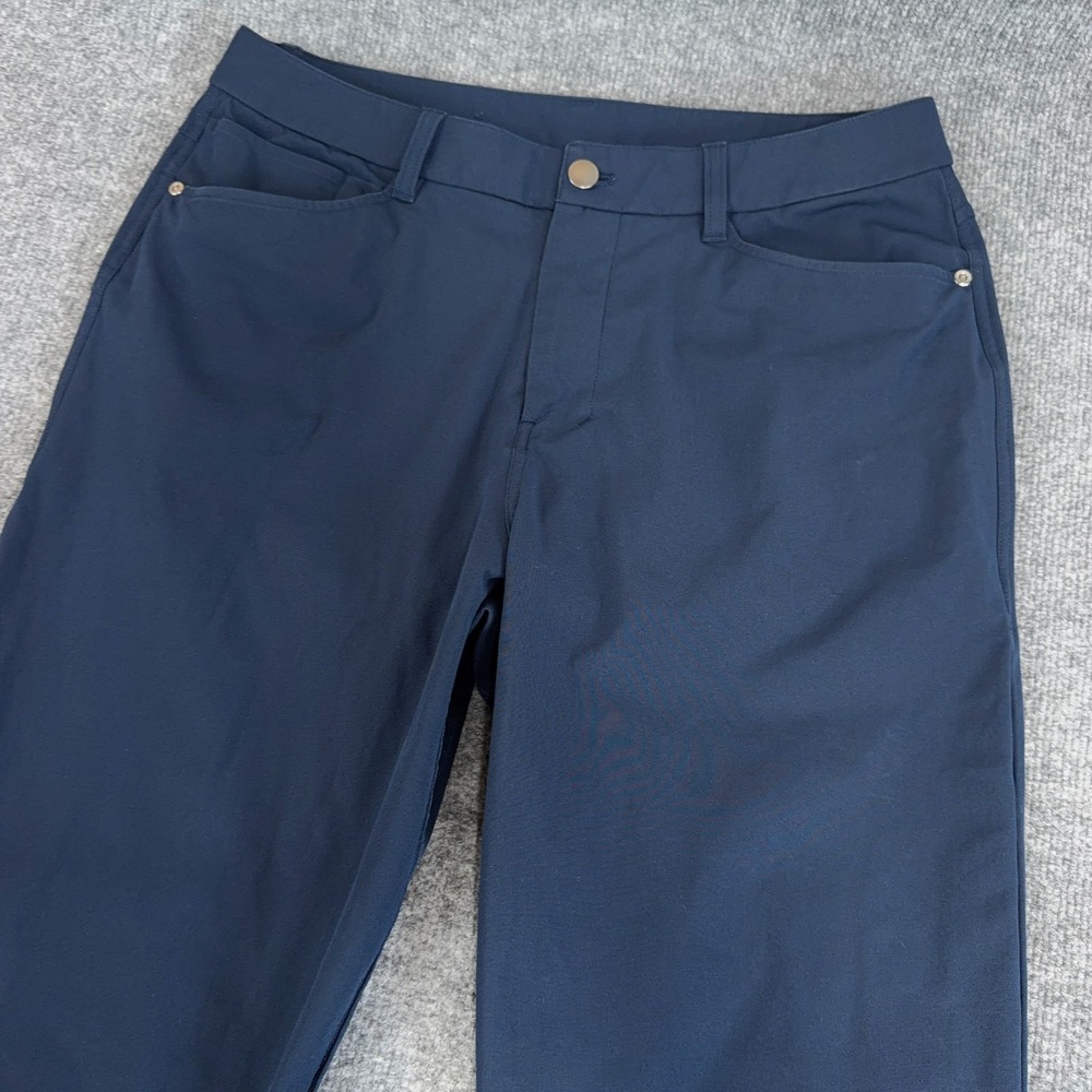 Lululemon Pants Men 32x29 Navy ABC Pant Relaxed Fit Warpstreme Tech Chino Golf - Picture 2 of 10